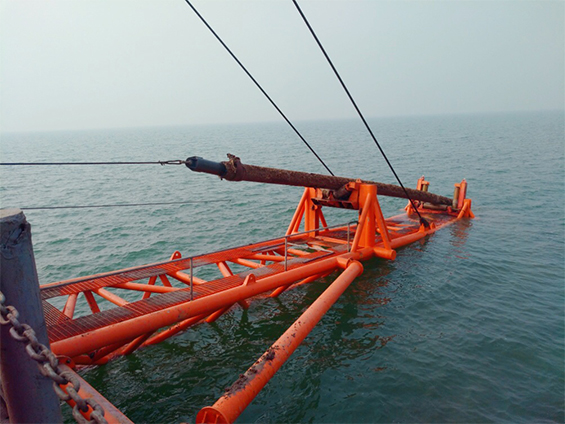 原渤西弃置海管高沙岭区海管回收项目顺利完工！