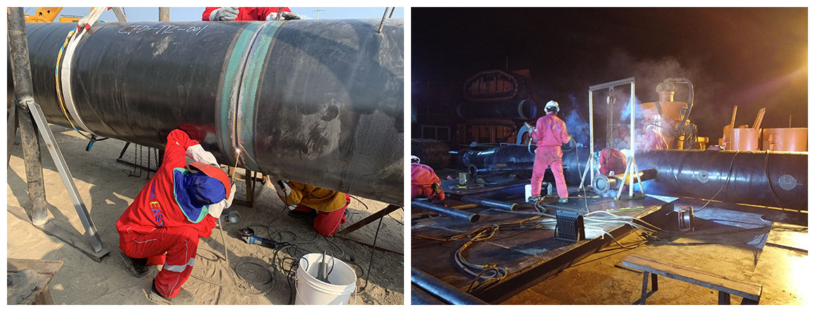 曹妃甸工业区入海排污口工程项目正在进行中