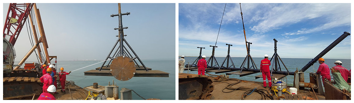 曹妃甸工业区入海排污口工程项目正在进行中