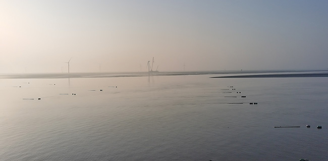 国华竹根沙H1＃海上风电场项目现场勘察