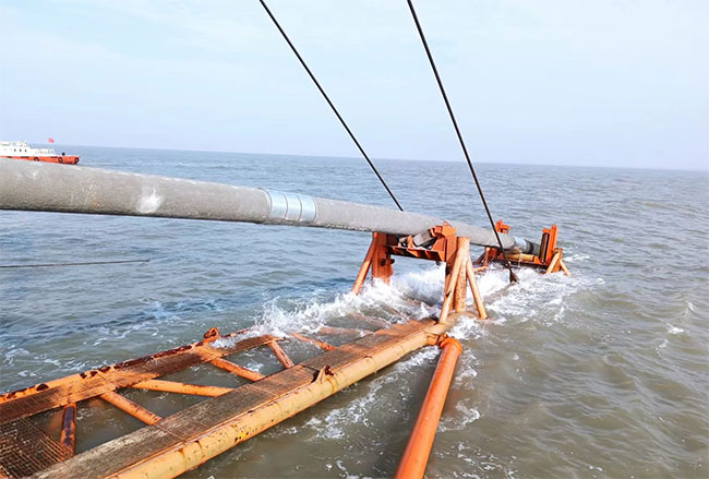 冀东南堡1-29储气库先导试验地面工程注采集输管道项目铺管船施工项目顺利成交并正式开工！