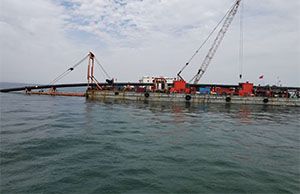 曹妃甸工业区入海排污口工程项目正在进行中